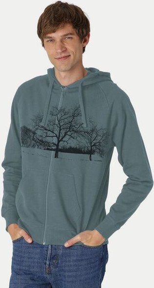 Peaces.bio - handbedruckte Biomode Zip-Hoodie Landscape Herren