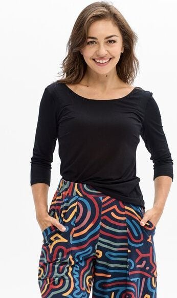 Thumbnail - Bluse Salsa – figurbetontes Shirt aus Viskose – Rückenausschnitt – 3/4-Arm – 100% in der EU fair produziert – KOKOworld