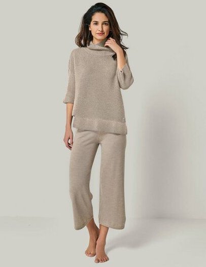 YOU LOOK PERFECT Merino Loungewear Set „Strickpullover Bailey & Strickhose Dana"