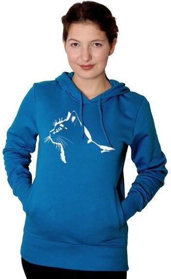 HANDGEDRUCKT "Stubentiger" Frauen-Hoody