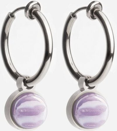 ALEXASCHA Silber Clip Creolen mit Anhänger | Mix & Match