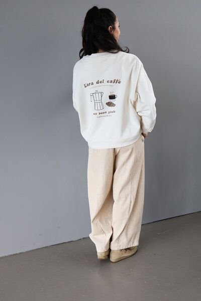 Kultgut NEW Fair & Vegan/ Flauschiger Oversize Sweater / Caffé