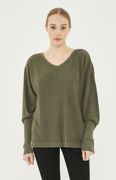 ORGANICATION Pullover aus TENCEL mit Ballonärmeln