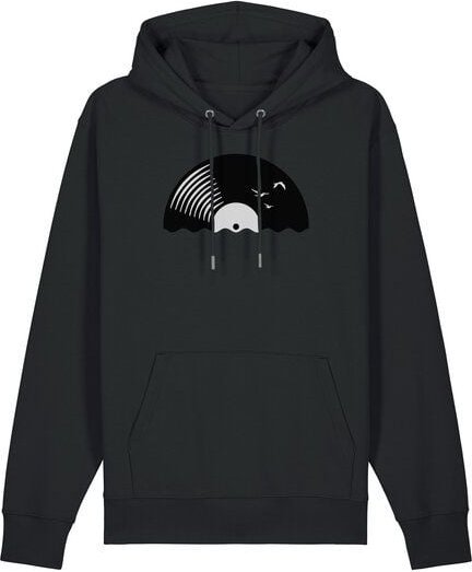 ilovemixtapes Unisex Hoodie „Vinyl Sun“ aus 100 % Bio-Baumwolle – Fair produziert mit Schallplatten-Motiv