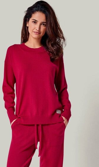 YOU LOOK PERFECT 100% Merino Strickpullover mit Rundhals "Bella"