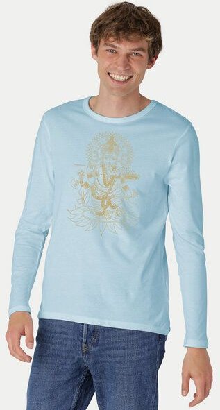 Peaces.bio - handbedruckte Biomode Bio-Herren-Langarmshirt Ganesha
