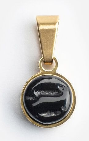 ALEXASCHA Kettenanhänger aus Glas | Mix & Match Charms | Gold