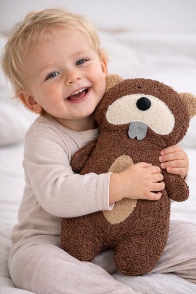 Efie Spiel,-Schmuse & Kuscheltier Biber, 100% Made in Germany