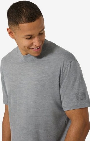 super.natural T-Shirt CASUAL RIB BIO J TEE für Herren, nachhaltig, Merino