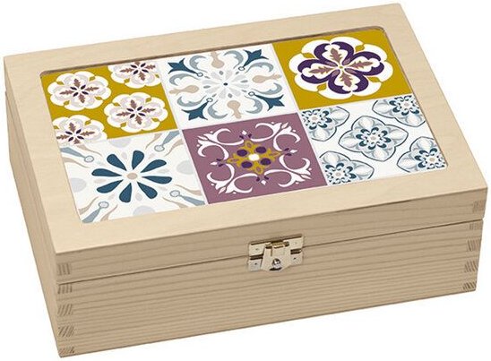 Contento Teebox mit 6 Fächern herausnehmbar