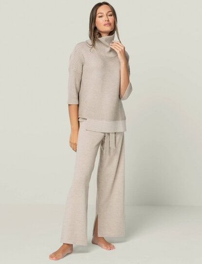 YOU LOOK PERFECT Merino Loungewear Set "Rollkragenpullover Bailey & Strickhose Bailey"
