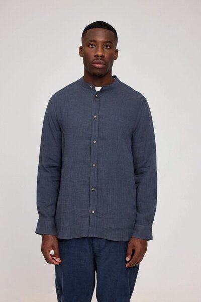 Mazine Stand Collar Hemd aus 100% Leinen