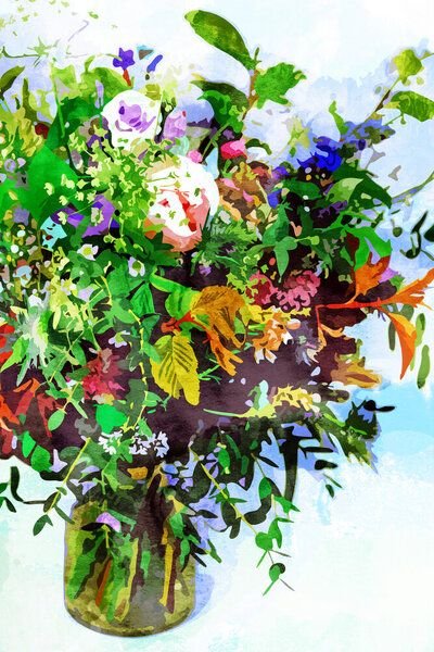 Photocircle Poster / Leinwandbild - I must have flowers, always & always