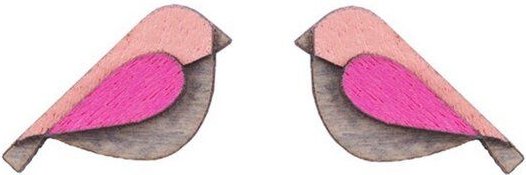 BeWooden Ohrstecker mit Holzdetails | "Bird" Ohrringe | 2 Farbvarianten