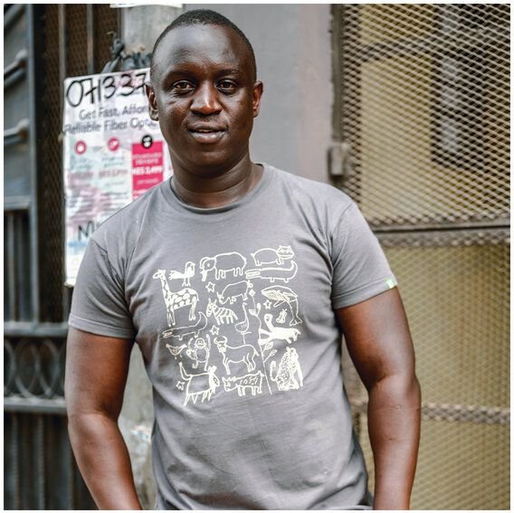 Kipepeo-Clothing Herren Print T-Shirt aus Bio-Baumwolle „Serengeti“