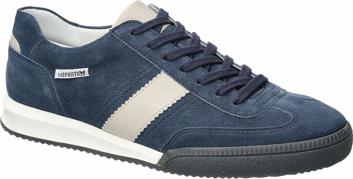 Thumbnail - Mephisto Elyo Herren Sneaker, blau 10,5