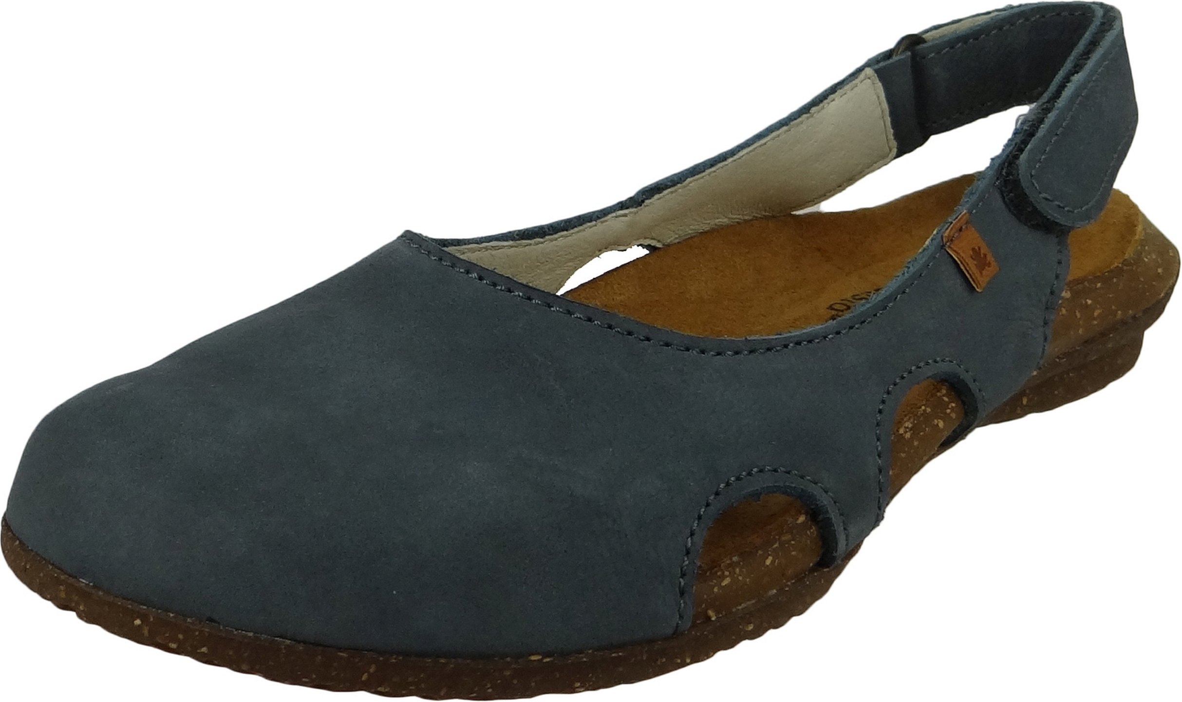 N413 Wakataua Damen Leder Sandale Vaquero Blau 38