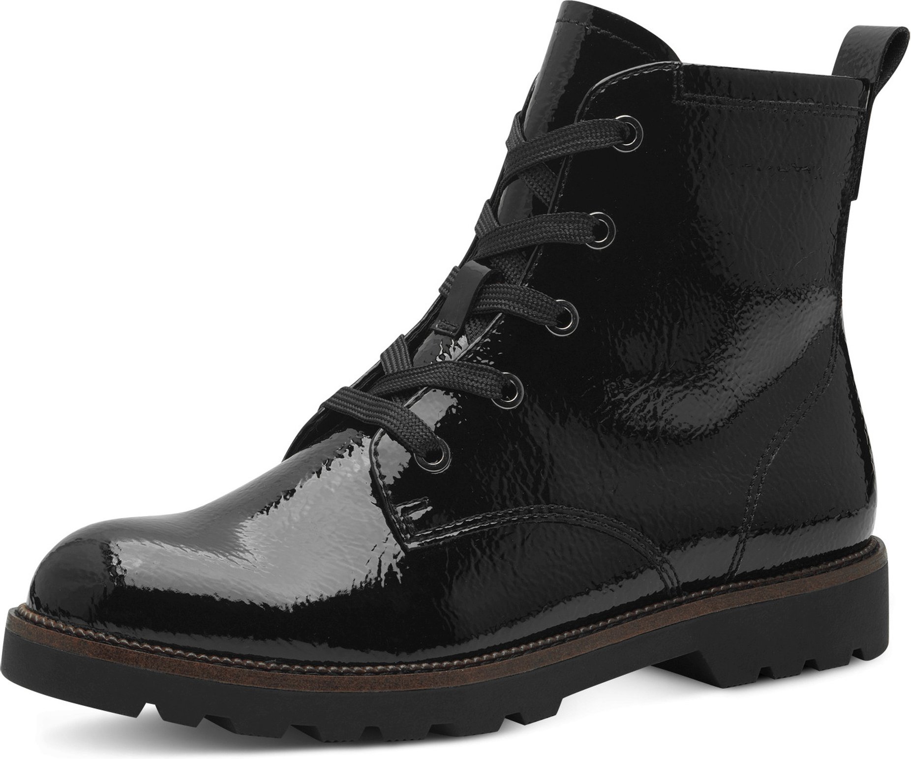 Damen Elegante Stiefelette 1-25261-43 Schwarz 018 Black Pat... 38