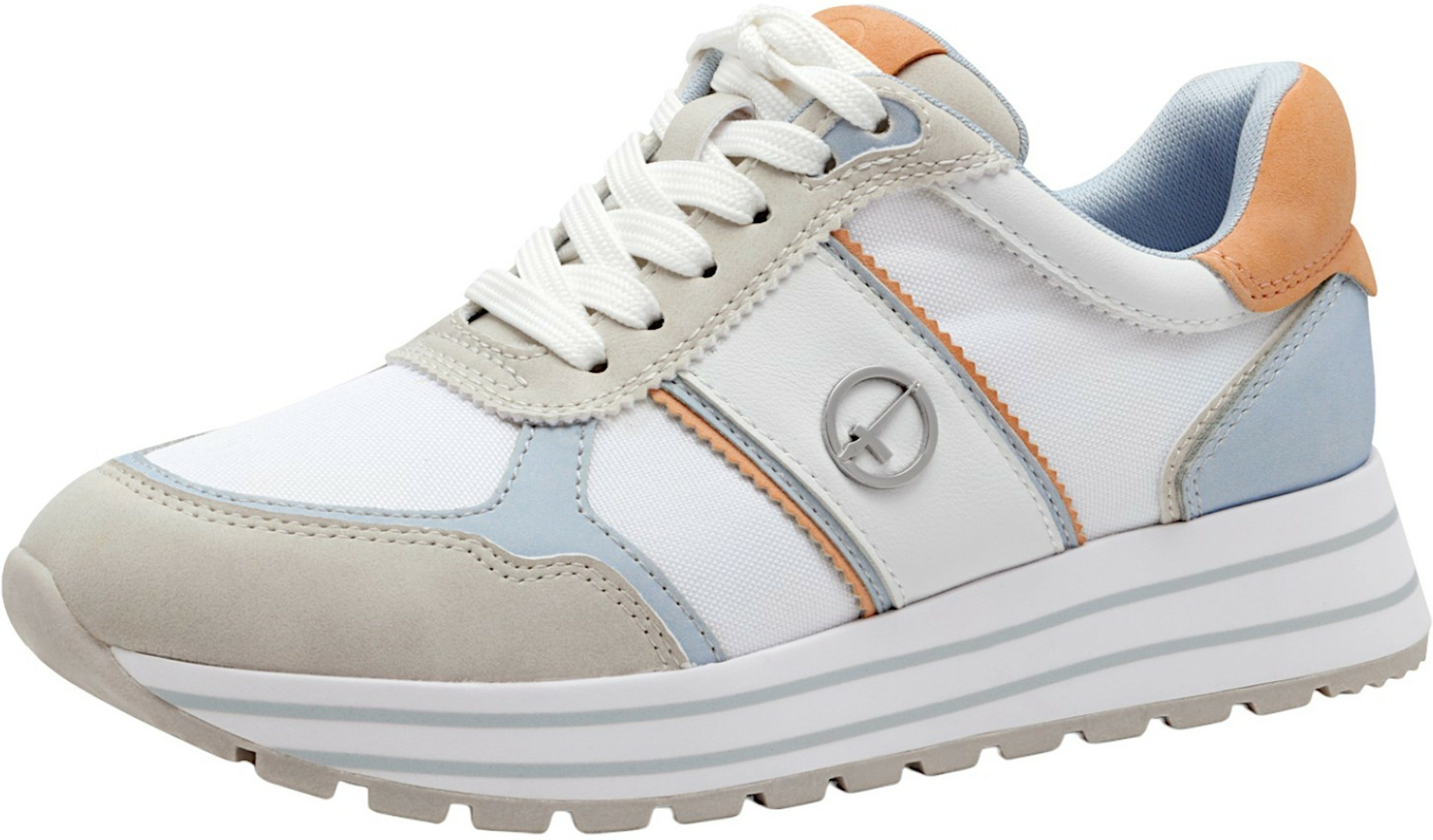 Damen Low Sneaker Low Top 1-23727-42 Weiß 895 Lt. Blue Comb ... 39