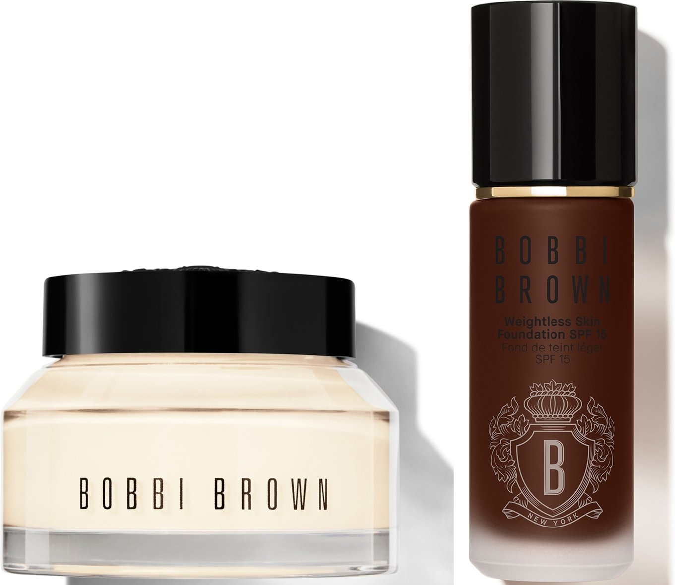 Bobbi Brown 24-hour Hydration Duo - Vitamin Enriched Face Base & Foundation Bundle (Various Shades) - Warm Espresso
