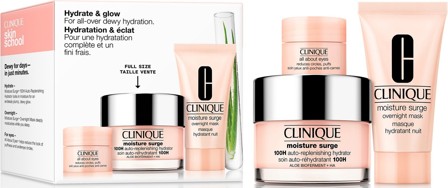 Clinique Hydration & Glow, For All Over Dewy Hydration Gift Set