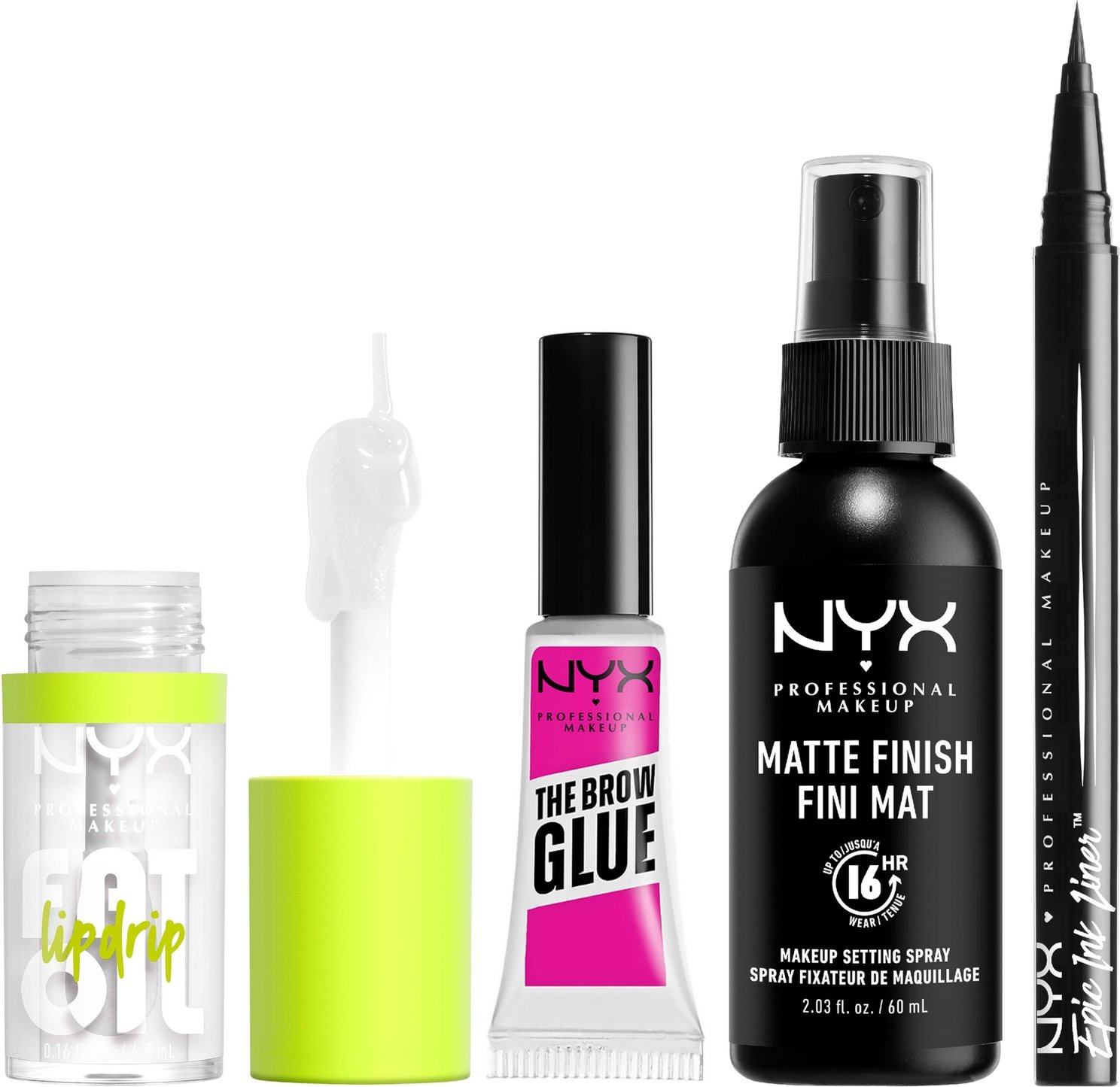 NYX Professional Makeup Iconic Hero Lip, Eye and Face Bundle