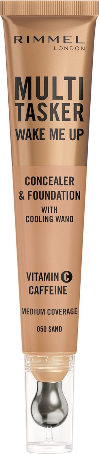 Rimmel Multi-Tasker Wake Me Up Foundation and Concealer 20ml (Various Shades) - 050 Sand