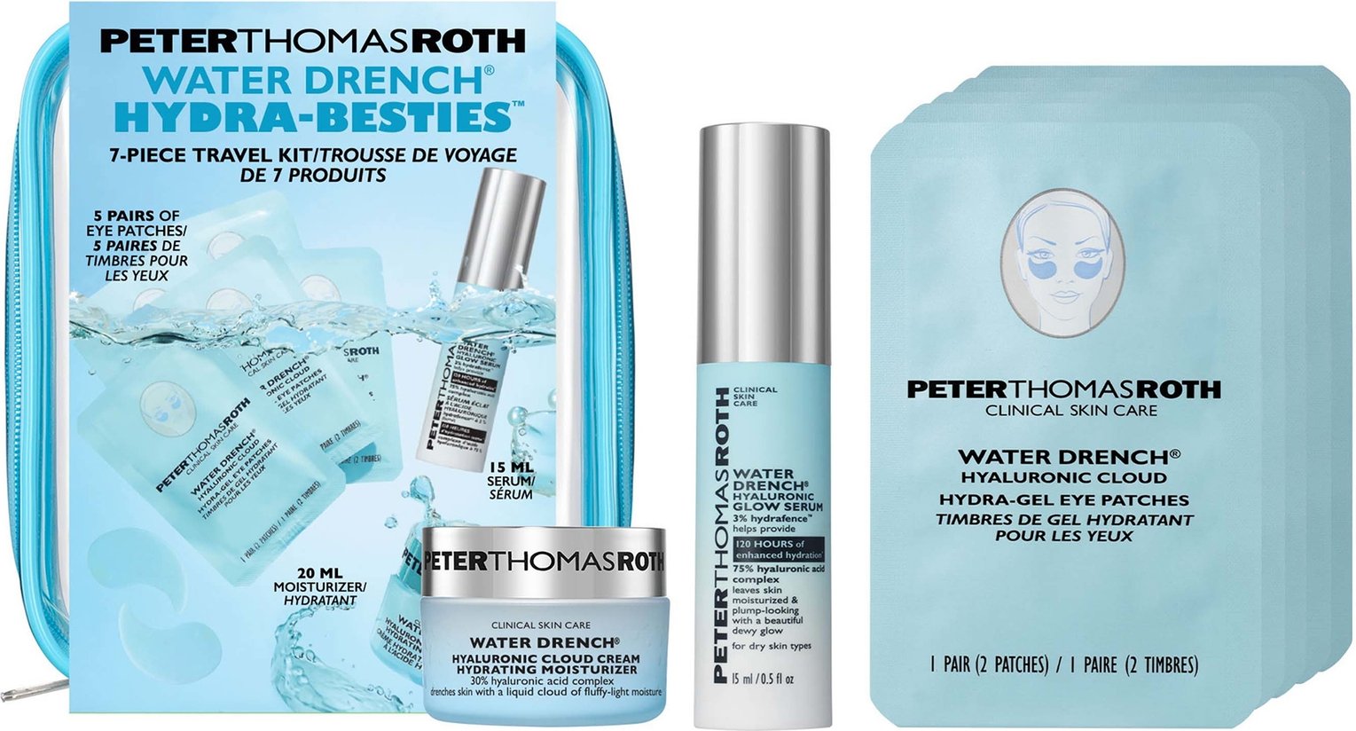 Peter Thomas Roth Water Drench® Hydra-Besties 7-Piece Travel Kit