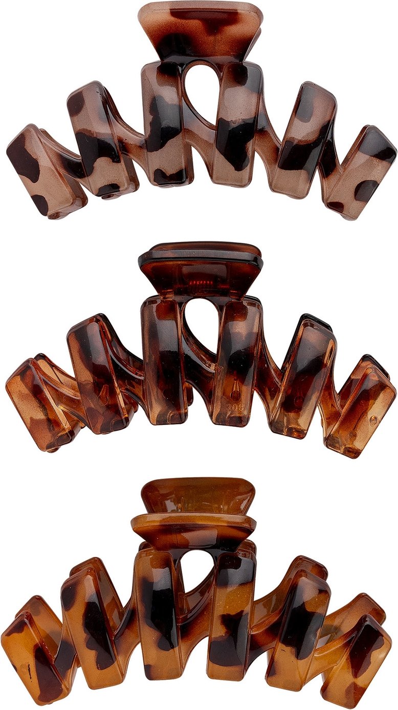 brushworks Tortoiseshell Claw Clips - 3 Pack