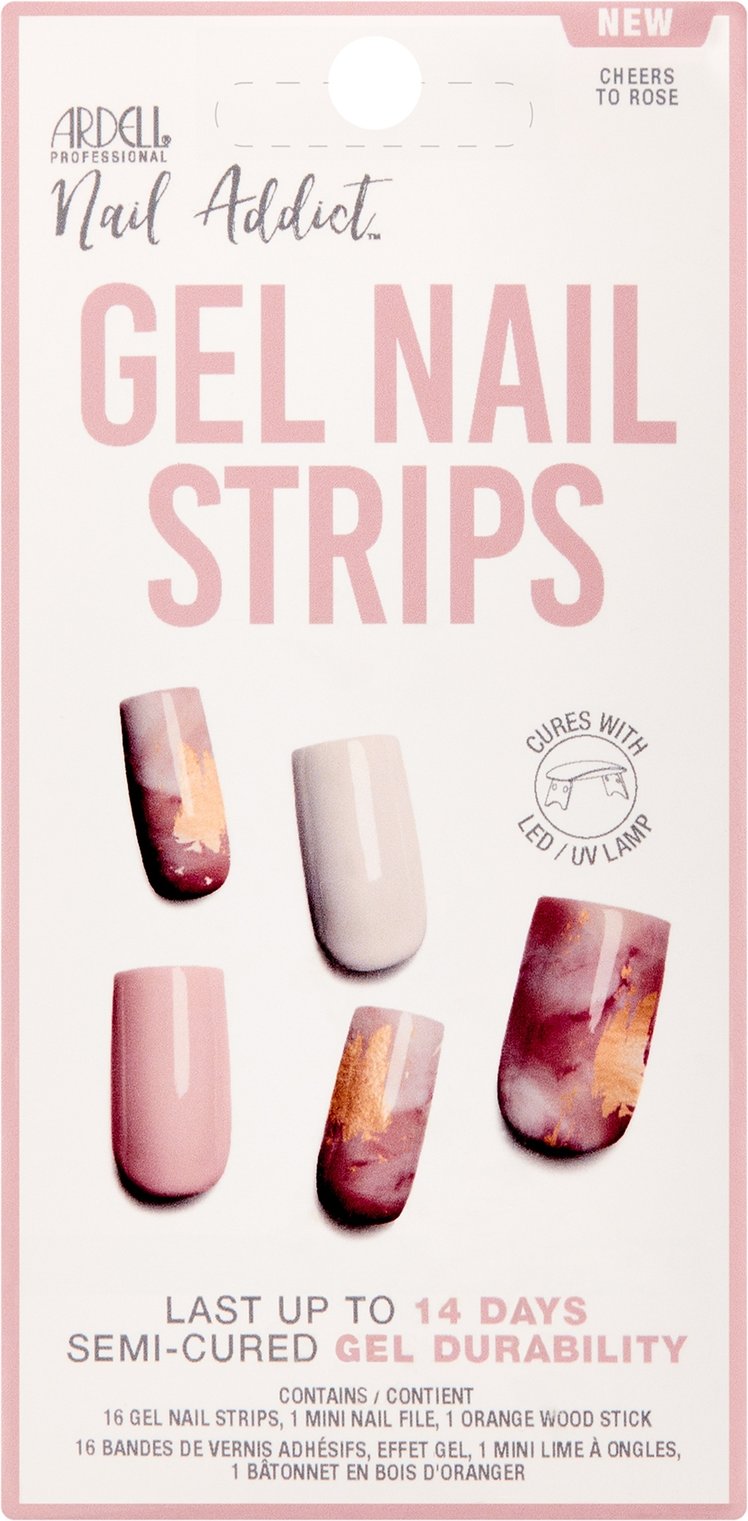 Ardell LED Gel Nail Art Strips - Cheers to Rose