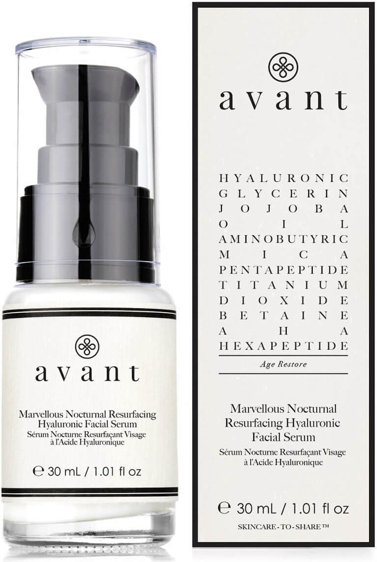 Avant Skincare Marvellous Nocturnal Resurfacing Hyaluronic Facial Serum 30ml