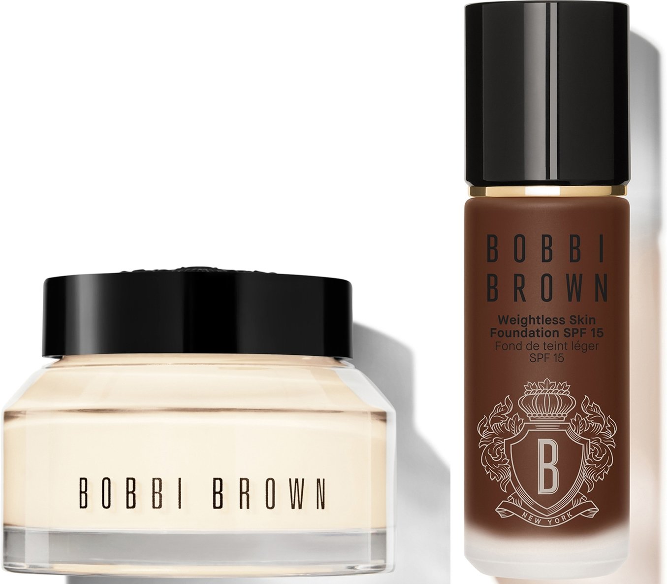Bobbi Brown 24-hour Hydration Duo - Vitamin Enriched Face Base & Foundation Bundle (Various Shades) - Cool Espresso