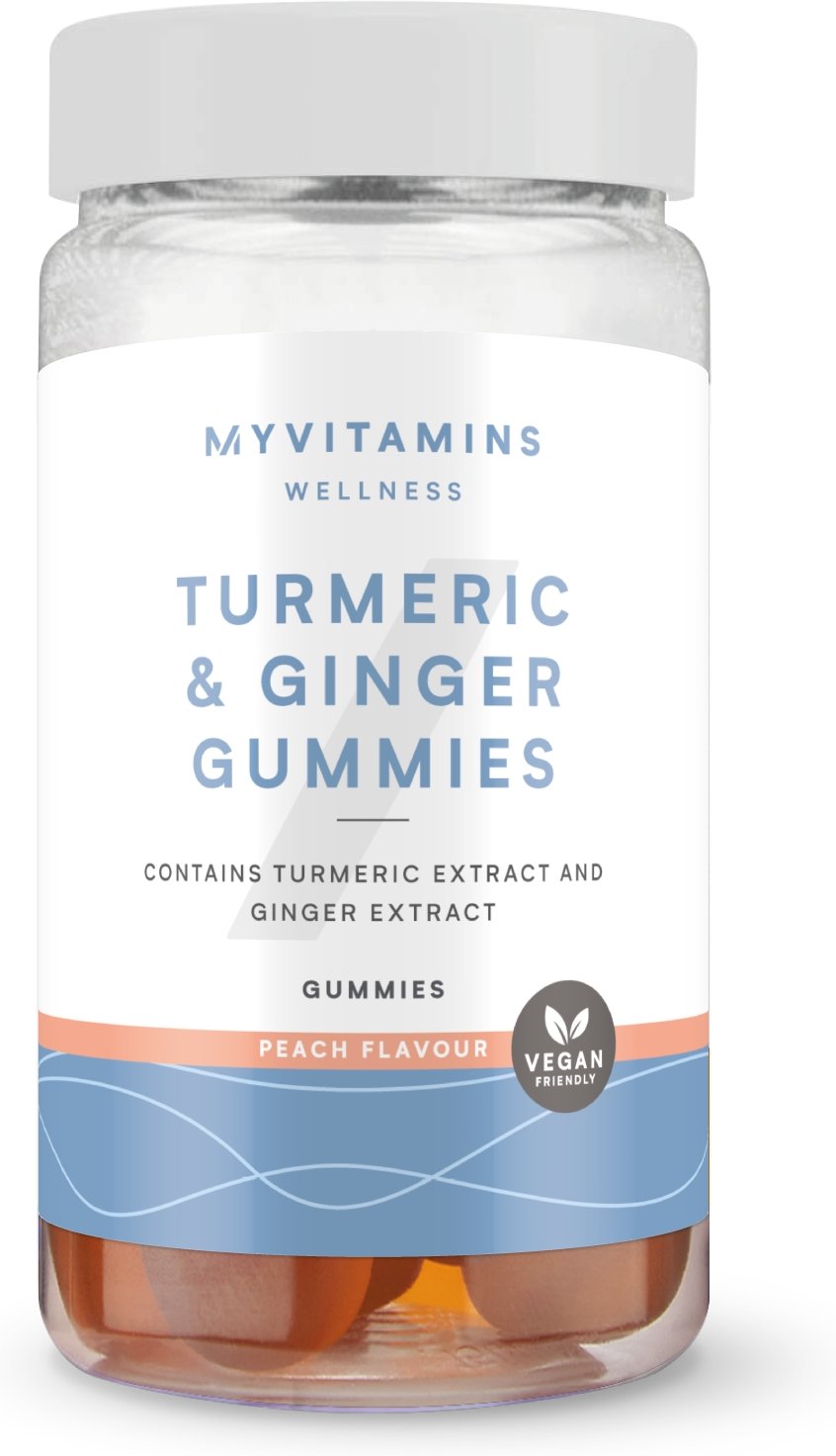 Myvitamins Turmeric & Ginger Gummies - 60GUMMIES, 30Portionen - Pfirsich
