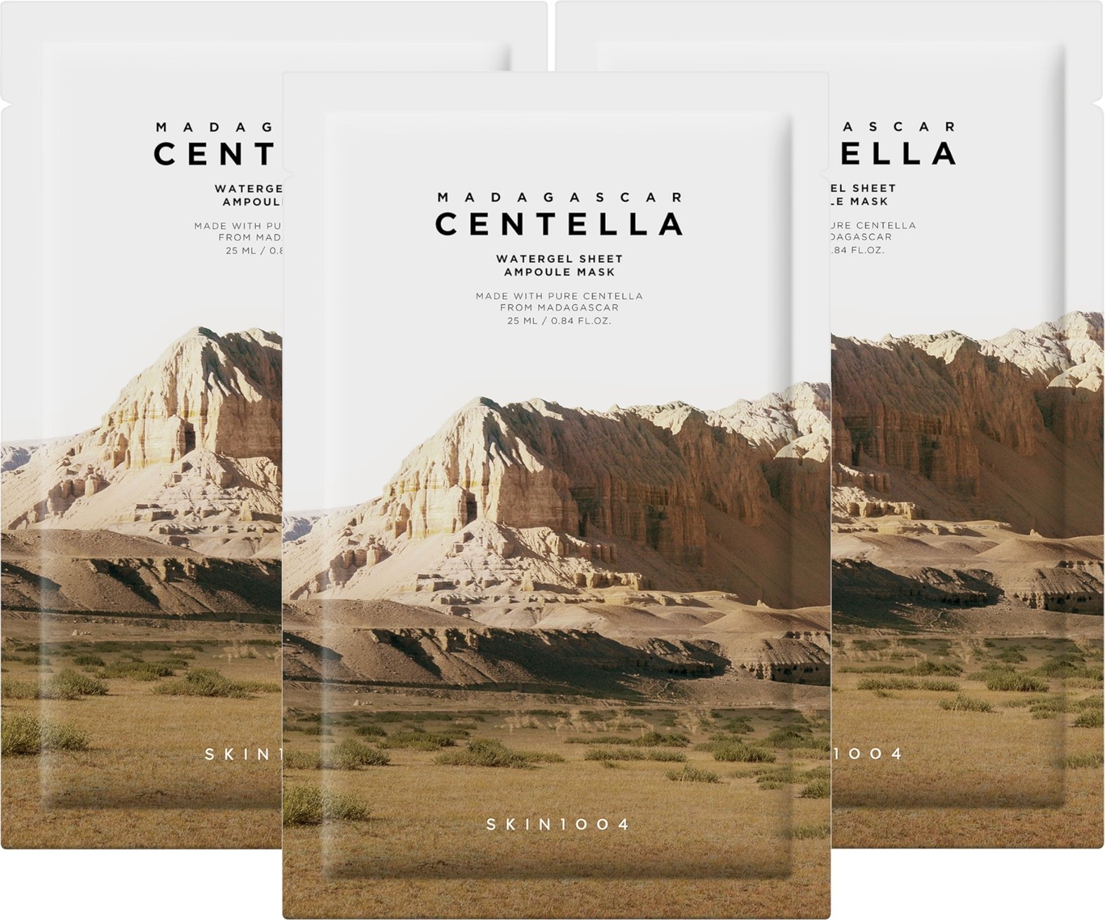SKIN1004 Madagascar Centella Watergel Sheet Ampoule Mask Trio