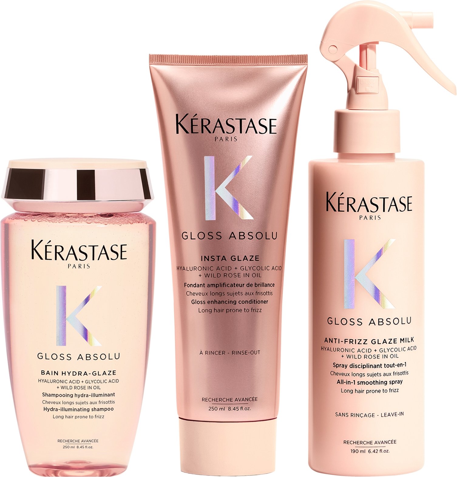 Thumbnail - Kérastase Gloss Absolu Shampoo, Conditoner and Milk Bundle