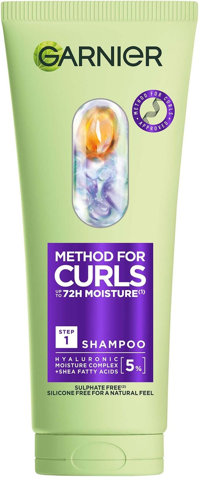 Garnier Method For Curls Shampoo, up to 72H moisture and definition 200ml