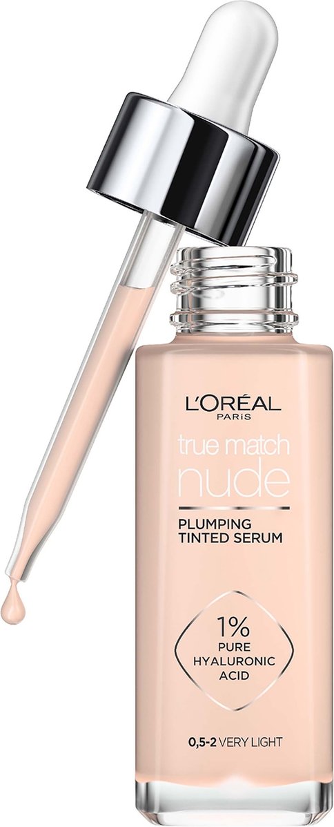 L'Oréal Paris True Match Nude Plumping Tinted Serum (Various Shades) - 0.5-2 Very Light