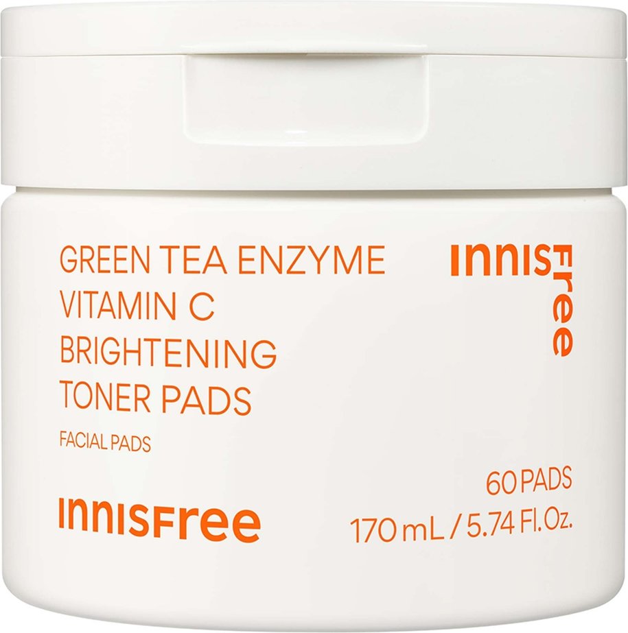 INNISFREE Green Tea Enzyme Vitamin C Brightening Toner Pads - 60 pads