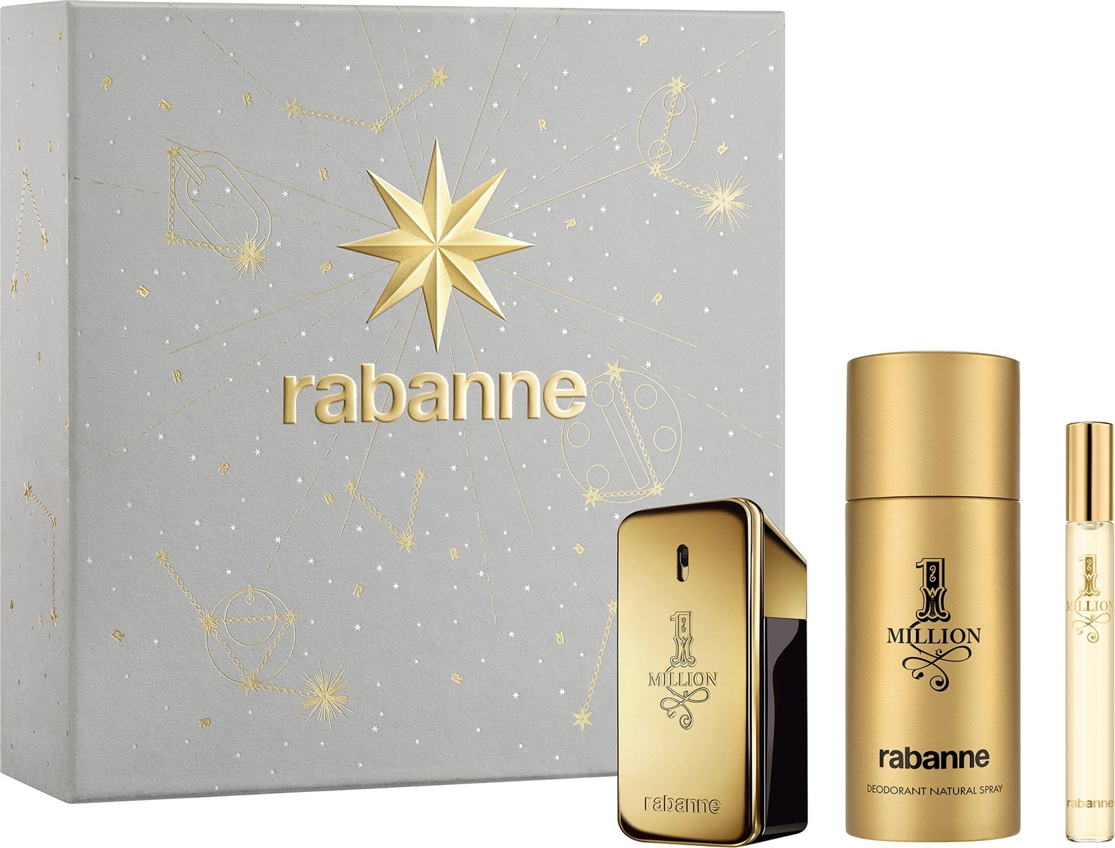 Rabanne 1 Million Eau de Toilette 50ml + Deodorant 150ml + Eau de Toilette 10ml