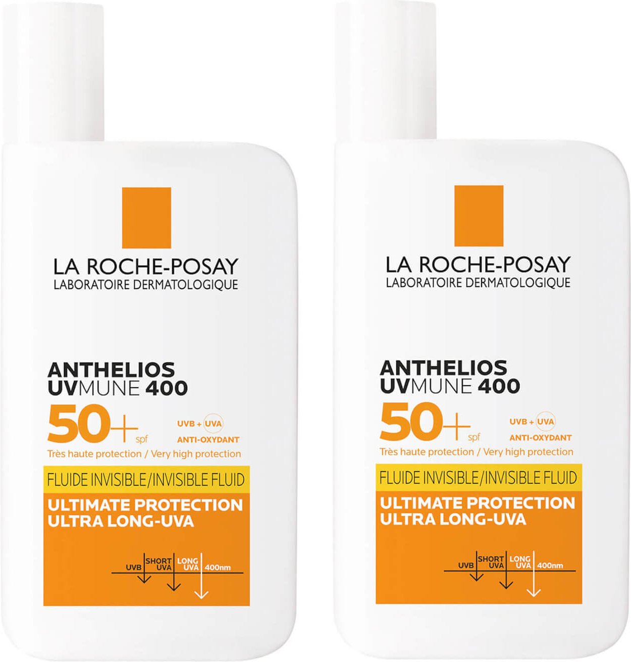 La Roche-Posay Anthelios UVMune 400 Invisible Fluid SPF50+ Sun Cream Duo