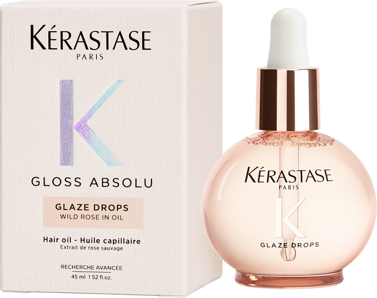 Kérastase Gloss Absolu Glaze Drops Hair Oil with Wild Rose 45ml