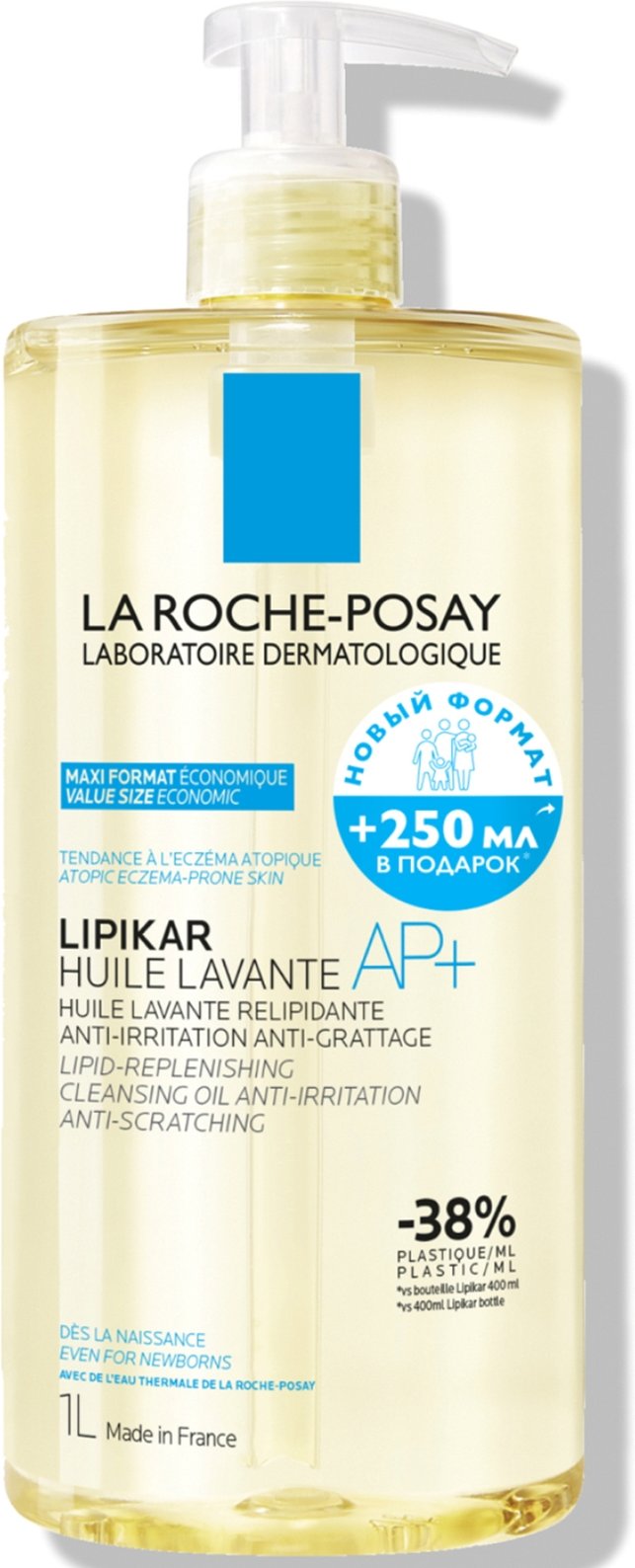 La Roche-Posay Lipikar Cleansing Oil AP+ for Dry, Itchy Skin 1L
