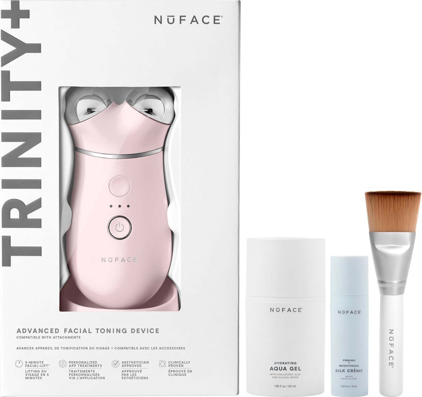 NuFACE Trinity+ Starter Kit - Sandy Rose