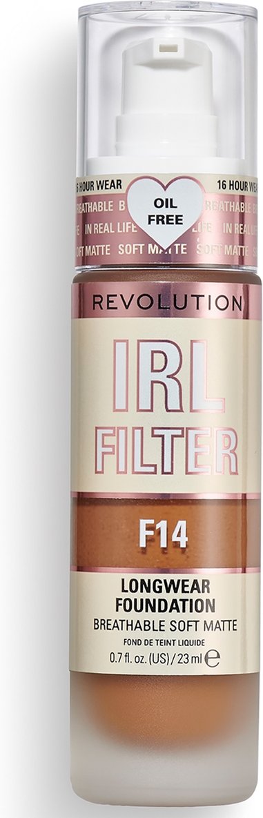 Makeup Revolution IRL Filter Longwear Foundation 23ml (Various Shades) - F14