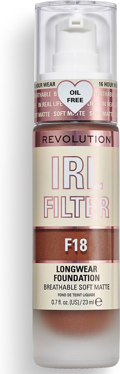 Makeup Revolution IRL Filter Longwear Foundation 23ml (Various Shades) - F18
