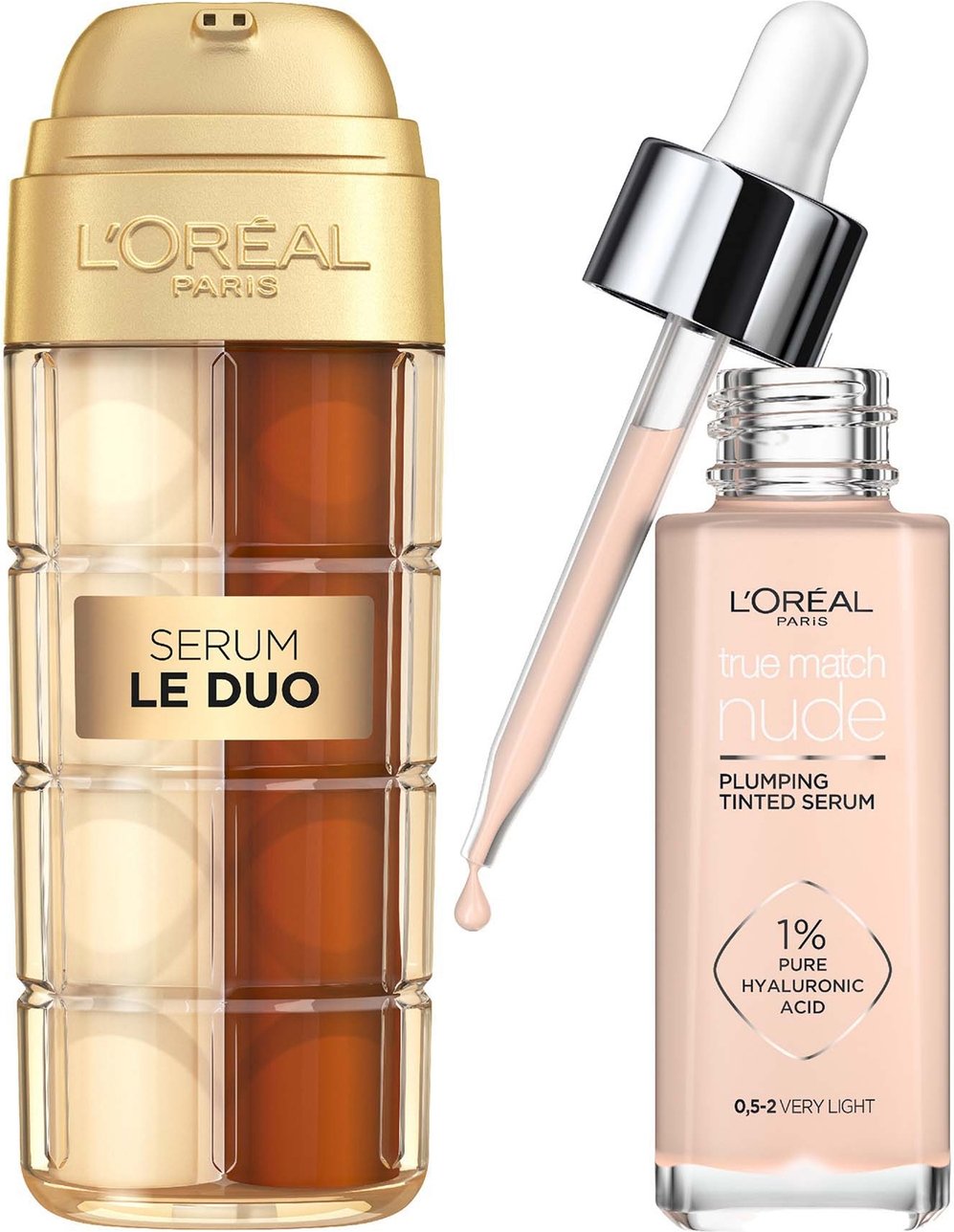 L'Oréal Paris Age Perfect Serum Le Duo 30ml & True Match Tinted Serum 30ml Bundle (Various Shades) - 0.5-2 Very Light