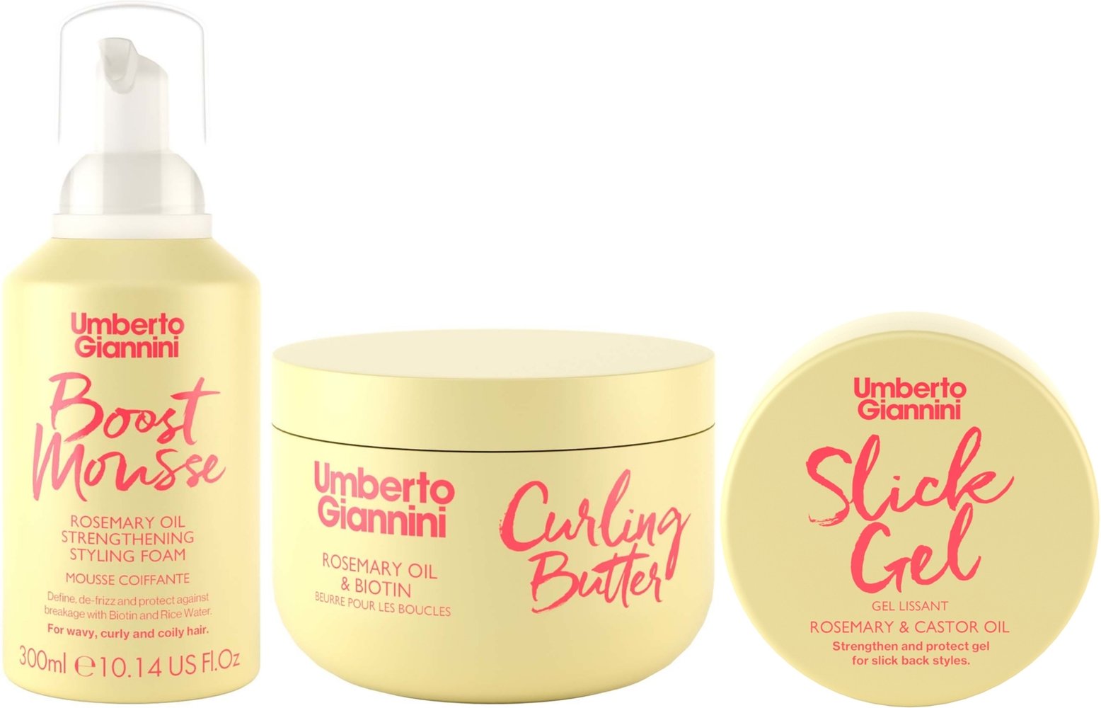 Umberto Giannini Strong Curls Style & Hold Trio