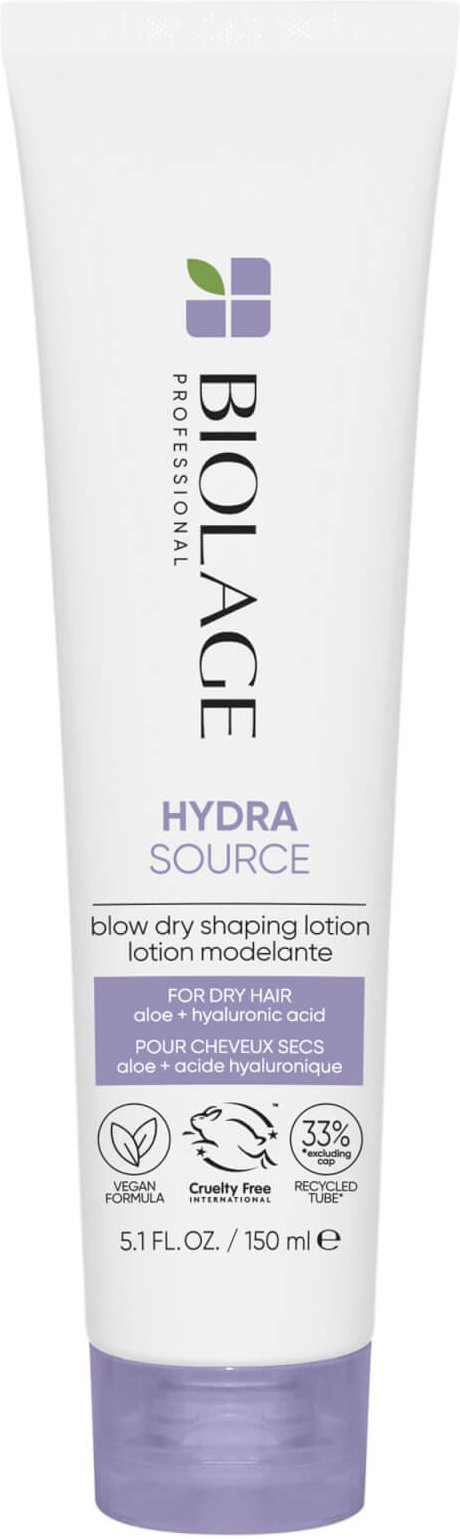 Biolage HydraSource Blow Dry Shaping Lotion with Aloe and Hyaluronic Acid For Dry Hair 150ml