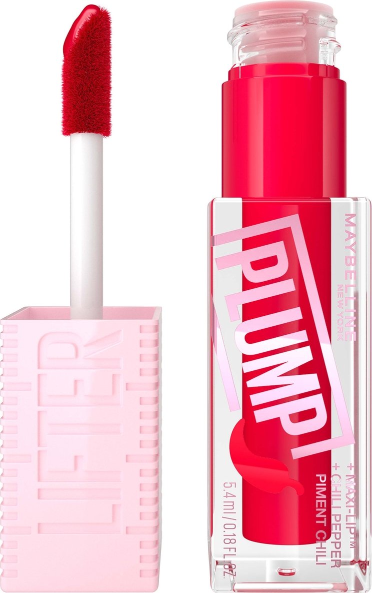 Maybelline Lifter Gloss Plumping Lip Gloss Lasting Hydration Formula With Hyaluronic Acid and Chilli Pepper (Various Sha...