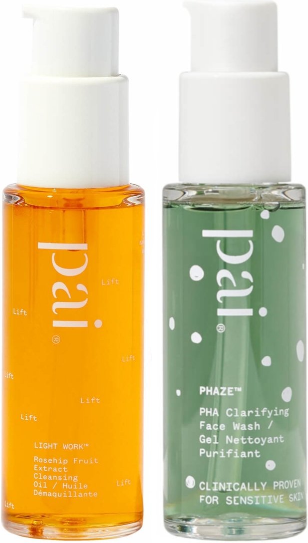 Thumbnail - Pai Skincare Double Cleanse Duo - Light Work Rosehip Cleansing Oil 28ml and Phaze Rebalancing PHA Cleanser 28ml